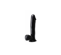 12 Inch Dong With Suction Cup - Black